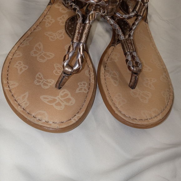 BOC NWOT Gold Tone Braided T-Strap Gladiator Sandal size 7 - Picture 11 of 11